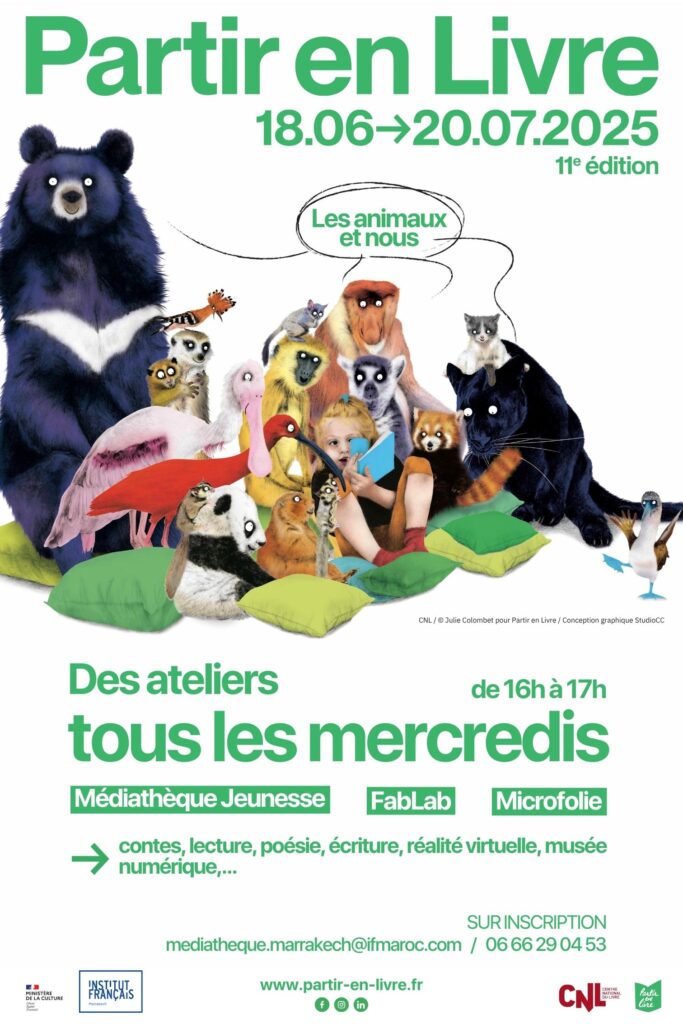 affiche A3 partir en livre IF Marrakech
