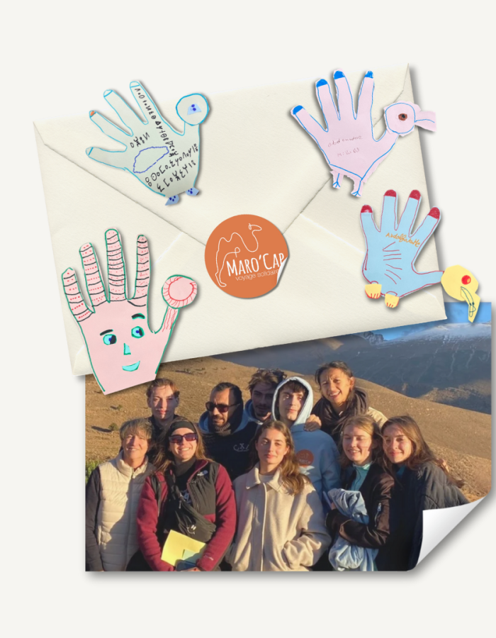 Maro’Cap image et enveloppe avec équipe et logo Maro'Cap